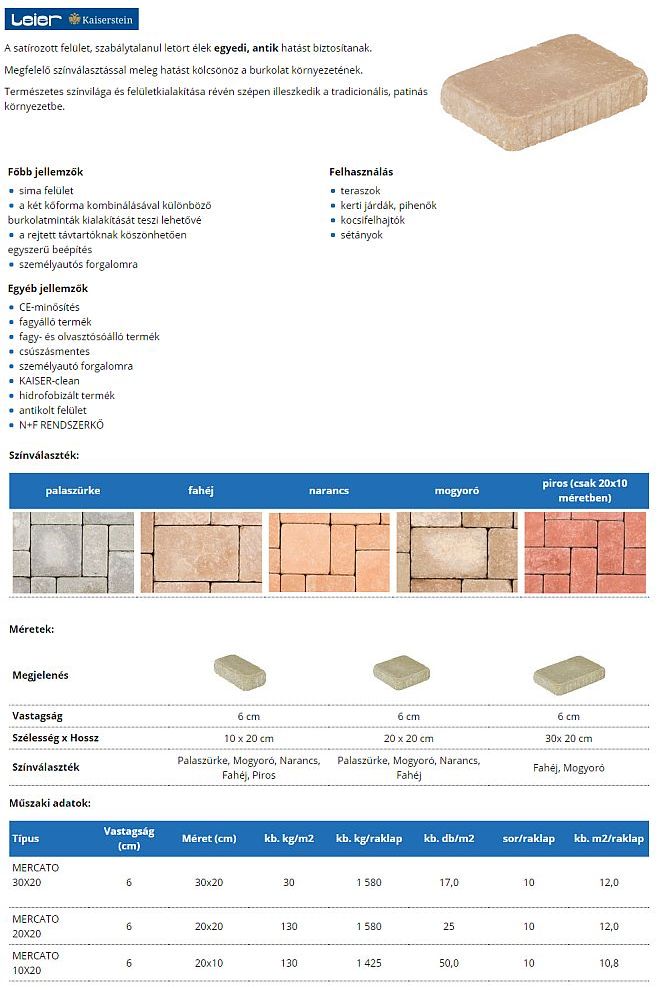Leier Mercato térkő Leier Mercato térkő