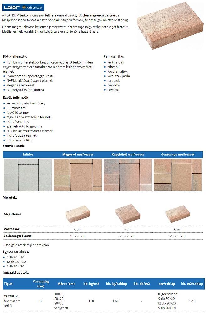 Leier Teatrum térkő